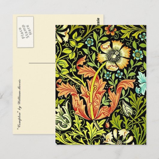 William Morris "Compton" Postkarte (Vorne/Hinten)