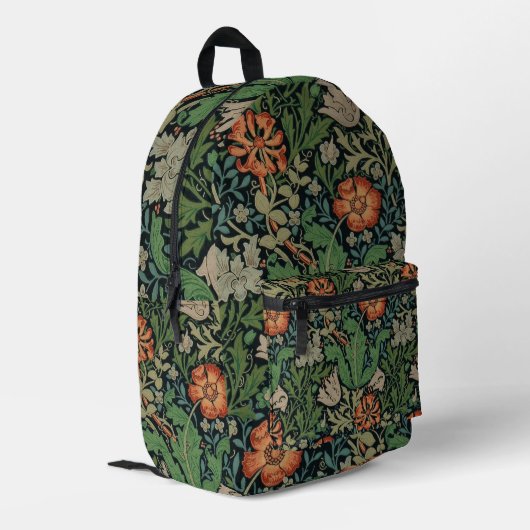 William Morris Compton Wallpaper Classic Bedruckter Rucksack (Rückseitige Ecke links)