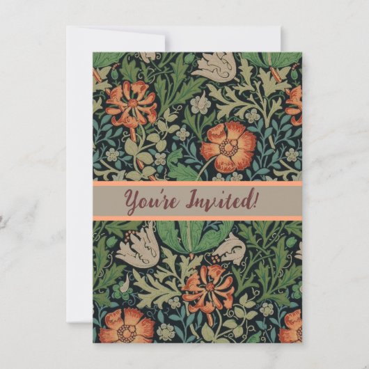 William Morris Compton Wallpaper Classic Einladung (Vorderseite)