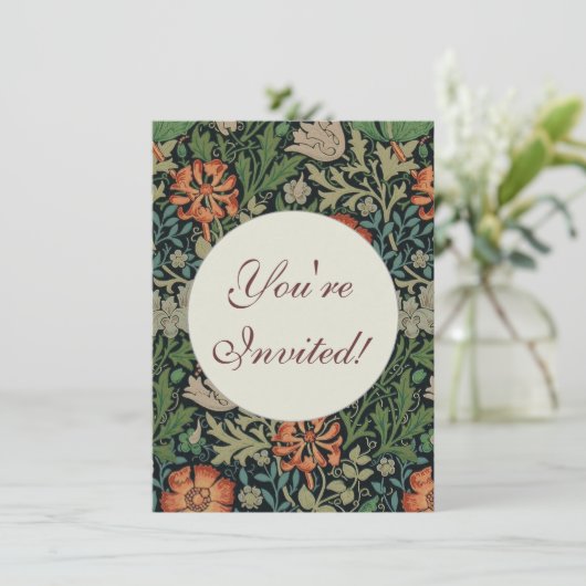 William Morris Compton Wallpaper Classic Einladung (Stehend Vorderseite)