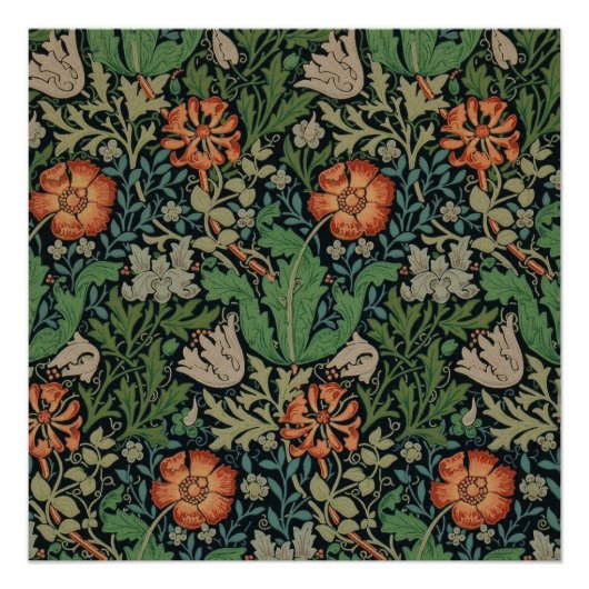 William Morris Compton Wallpaper Classic Poster (Vorderseite)