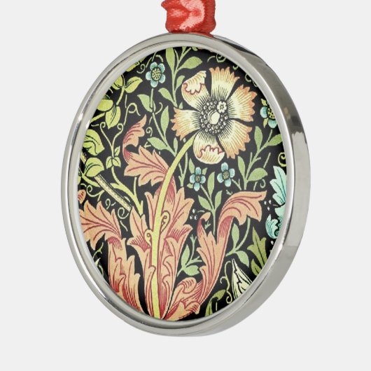 William Morris Compton Wallpaper Classic Silbernes Ornament (Links)