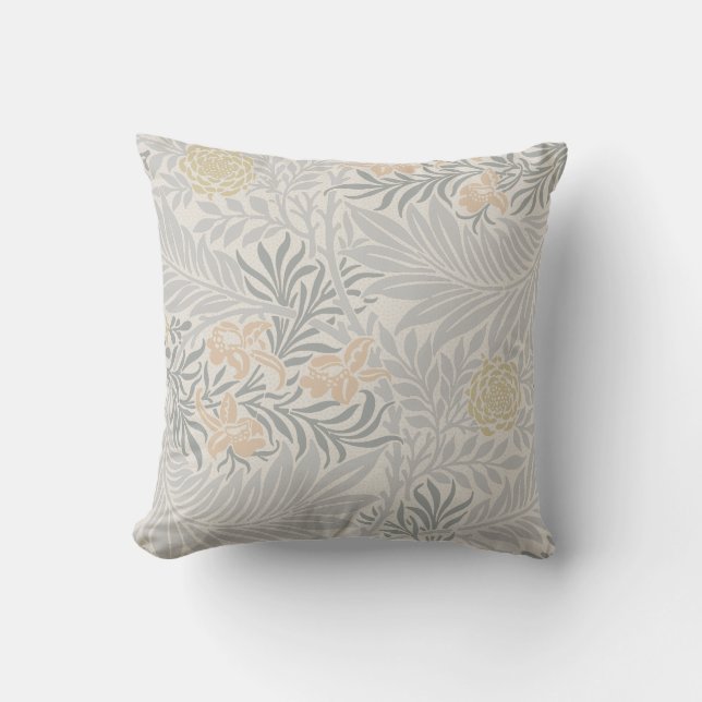 William Morris Coral & Sage Larkspur Muster Kissen (Vorderseite)