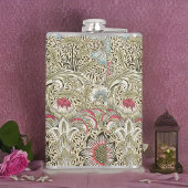 William Morris Corncockle Cream Blue und Pink Flachmann