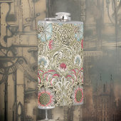 William Morris Corncockle Cream Blue und Pink Flachmann