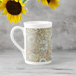 William Morris Corncockle Cream Blue und Rose Porzellantasse