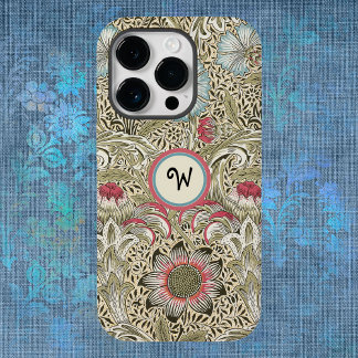 William Morris Corncockle Cream Rose mit anfänglic Case-Mate iPhone 14 Pro Hülle