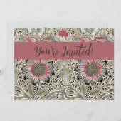 William Morris Corncockle Tapete Einladung (Vorne/Hinten)