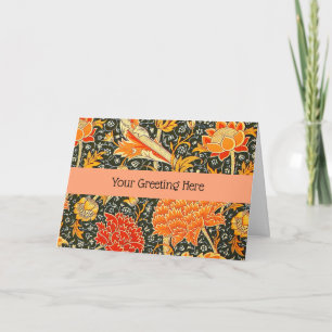 William Morris Cray Blumenmuster Vintage Dankeskarte