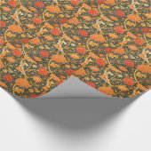 William Morris Cray Blumenmuster Vintage Geschenkpapier (Ecke)