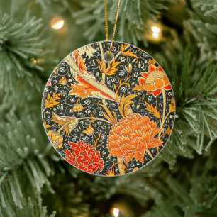 William Morris Cray Blumenmuster Vintage Keramik Ornament