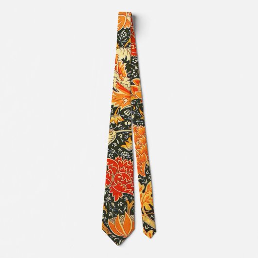 William Morris Cray Blumenmuster Vintage Krawatte (Vorderseite)