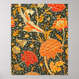 William Morris Cray Blumenmuster Vintage Poster