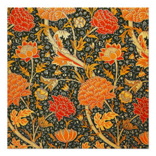 William Morris Cray Blumenmuster Vintage Poster