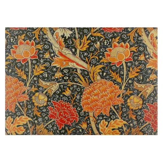 William Morris Cray Blumenmuster Vintage Schneidebrett (Vorderseite)