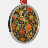 William Morris Cray Blumenmuster Vintage Silbernes Ornament (Rechts)