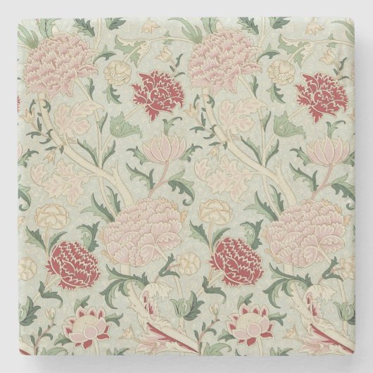 William Morris Cray Blumenmuster Vor-Raphaeliter S Steinuntersetzer (Vorderseite)