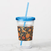 William Morris Cray Floral Art Nouveau Pattern Acryltrinkbecher (Rückseite)