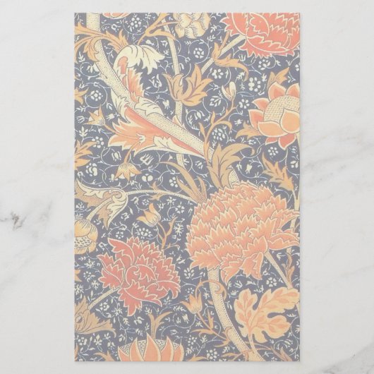 William Morris Cray Floral Art Nouveau Pattern Briefpapier (Vorderseite)