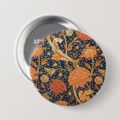 William Morris Cray Floral Art Nouveau Pattern Button (Vorne & Hinten)