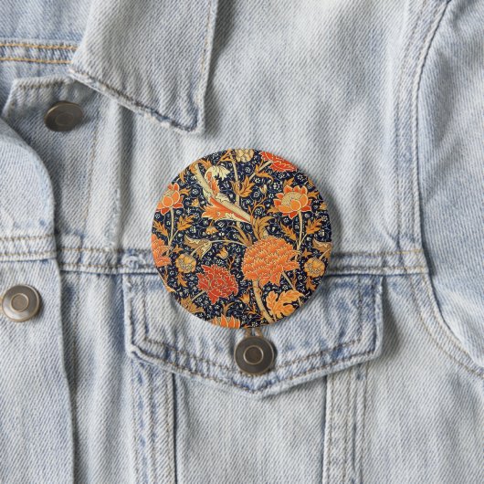 William Morris Cray Floral Art Nouveau Pattern Button (Beispiel)