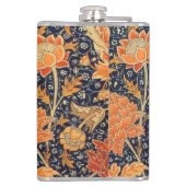 William Morris Cray Floral Art Nouveau Pattern Flachmann (Rückseite)