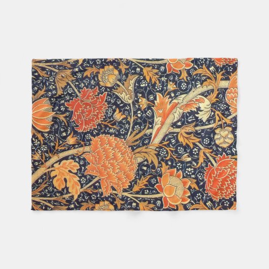William Morris Cray Floral Art Nouveau Pattern Fleecedecke (Vorderseite (Horizontal))