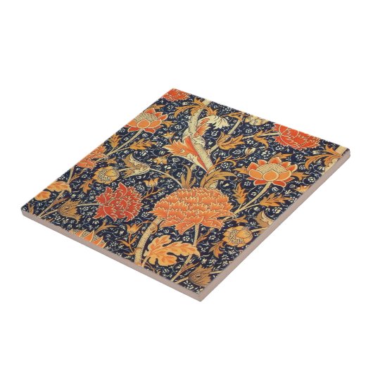 William Morris Cray Floral Art Nouveau Pattern Fliese (Seite)