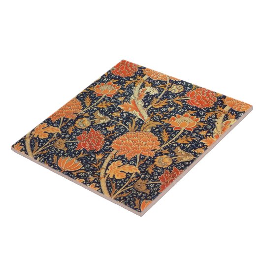William Morris Cray Floral Art Nouveau Pattern Fliese (Seite)
