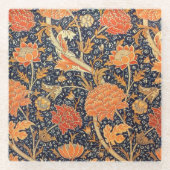 William Morris Cray Floral Art Nouveau Pattern Glasuntersetzer (Vorderseite)