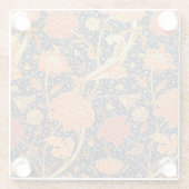 William Morris Cray Floral Art Nouveau Pattern Glasuntersetzer (Rückseite)