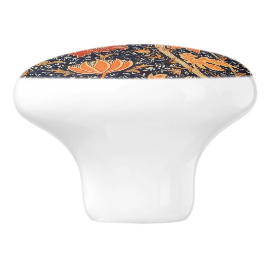 William Morris Cray Floral Art Nouveau Pattern Keramikknauf (Seitenansicht)