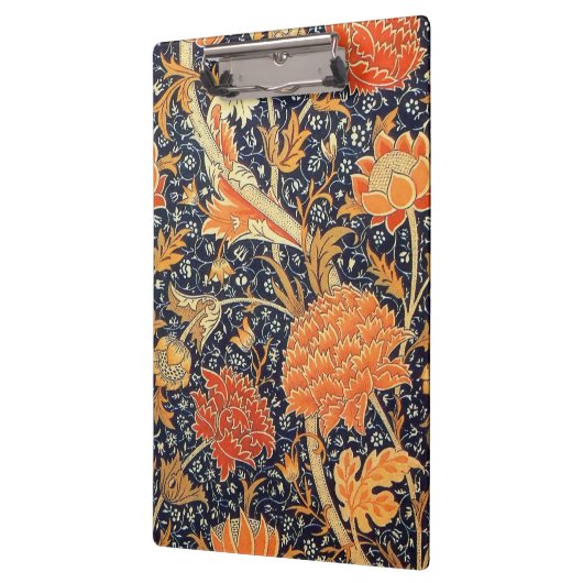 William Morris Cray Floral Art Nouveau Pattern Klemmbrett (Links)