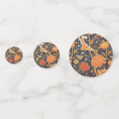 William Morris Cray Floral Art Nouveau Pattern Konfetti (Rückseiten)