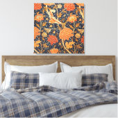 William Morris Cray Floral Art Nouveau Pattern Leinwanddruck (Insitu (Schlafzimmer))