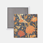 William Morris Cray Floral Art Nouveau Pattern Magnet (Vorderseite/Rückseite)