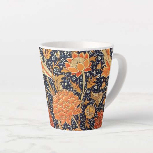William Morris Cray Floral Art Nouveau Pattern Milchtasse (Rechte Ecke)