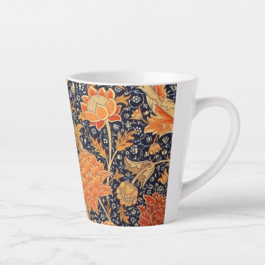 William Morris Cray Floral Art Nouveau Pattern Milchtasse (Rechts)