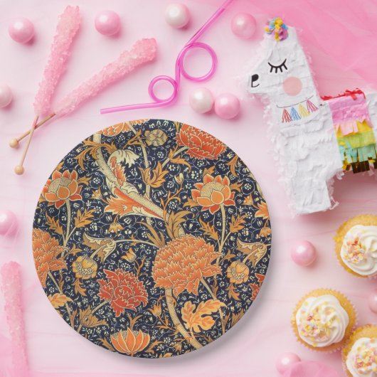 William Morris Cray Floral Art Nouveau Pattern Pappteller (Party)