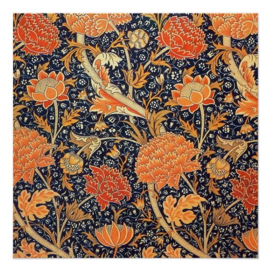 William Morris Cray Floral Art Nouveau Pattern Poster (Vorderseite)