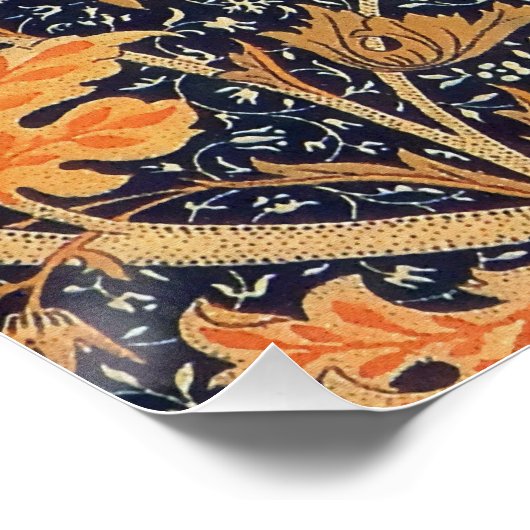 William Morris Cray Floral Art Nouveau Pattern Poster (Ecke)