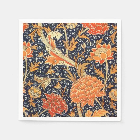 William Morris Cray Floral Art Nouveau Pattern Serviette (Vorderseite)