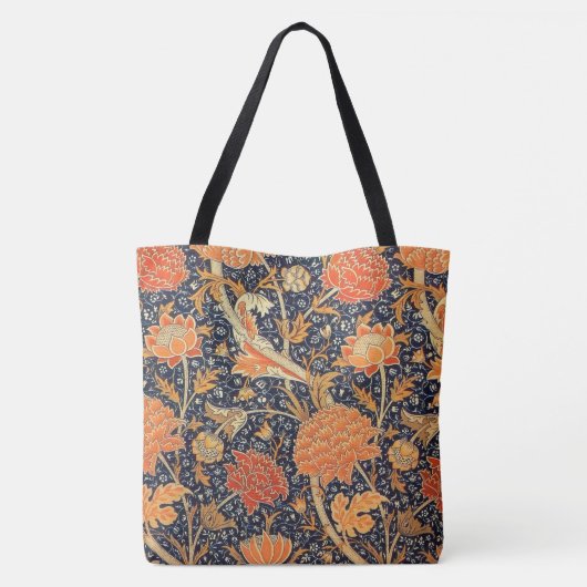 William Morris Cray Floral Art Nouveau Pattern Tasche (Rückseite)
