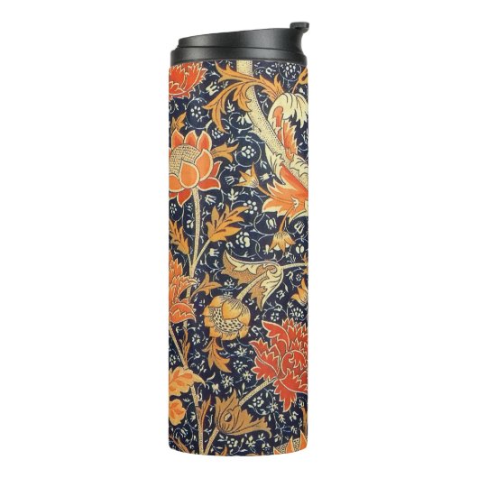 William Morris Cray Floral Art Nouveau Pattern Thermosbecher (Nach links gedreht)
