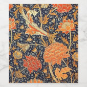 William Morris Cray Floral Art Nouveau Pattern Weinetikett (Einzelnes Label)