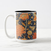William Morris Cray Floral Art Nouveau Pattern Zweifarbige Tasse (Links)