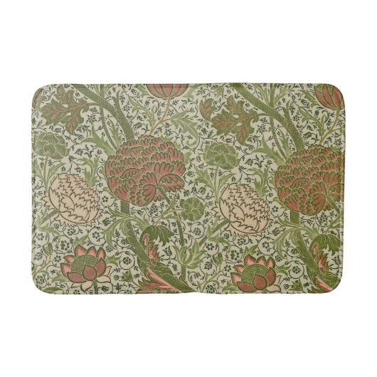 William Morris Cray Sage Blume Floral Botanical Badematte (Vorderseite)