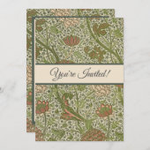 William Morris Cray Sage Blume Floral Botanical Einladung (Vorne/Hinten)