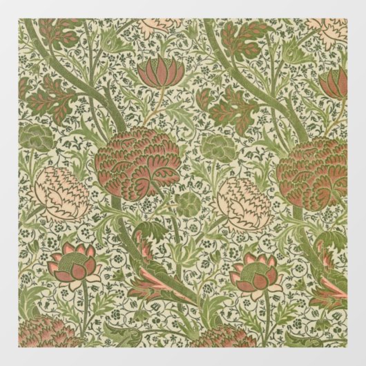 William Morris Cray Sage Blume Floral Botanical Fensteraufkleber (Blatt)