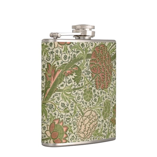 William Morris Cray Sage Blume Floral Botanical Flachmann (Rechts)